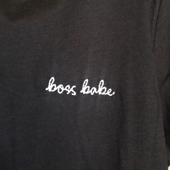 >>LAST<< Boss Babe Cotton Tee - Black - Picture 6 of 6